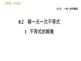 华师版七年级下册数学 第8章 8.2.1  不等式的解集 习题课件