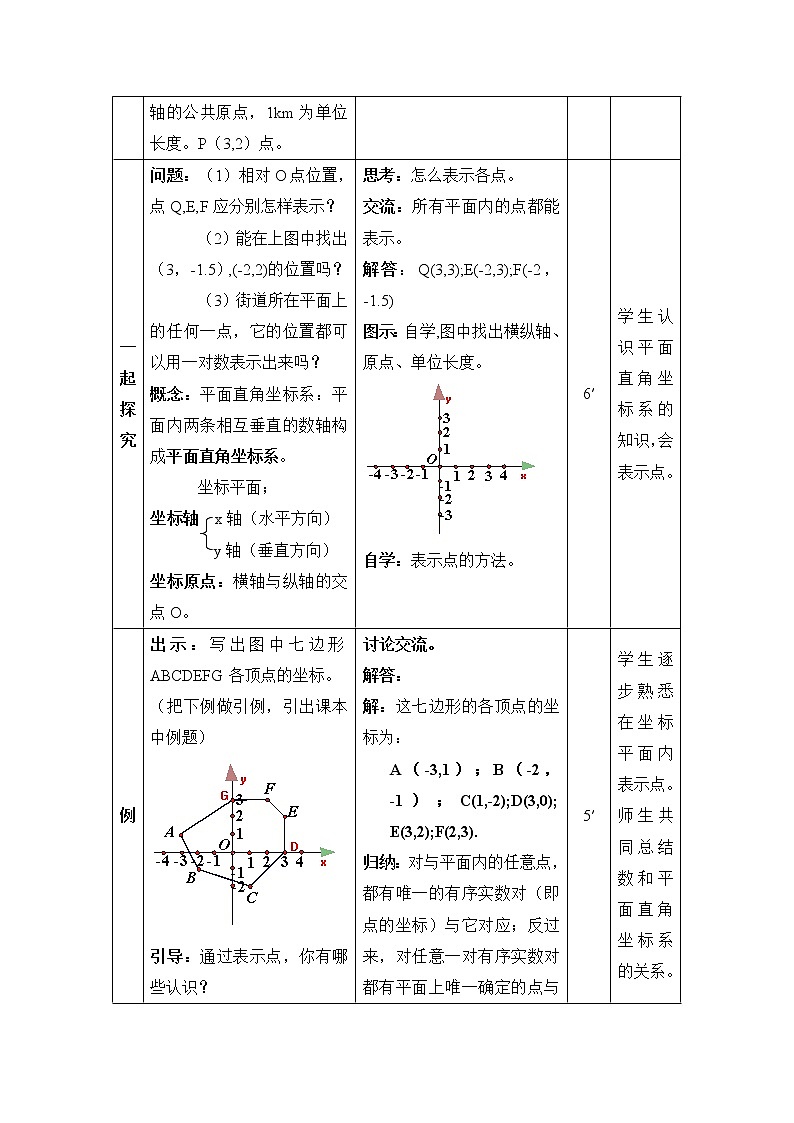 冀教版八年级下册数学 第19章 【教案】平面直角坐标系02