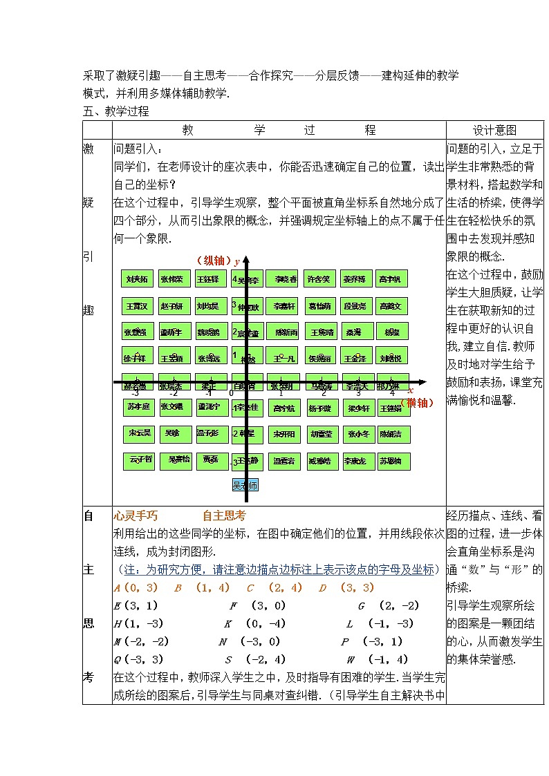 冀教版八年级下册数学 第19章 【教案】平面直角坐标系点的坐标特征第2页