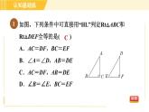 北师版八年级下册数学 第1章 1.2.2直角三角形全等的判定 习题课件