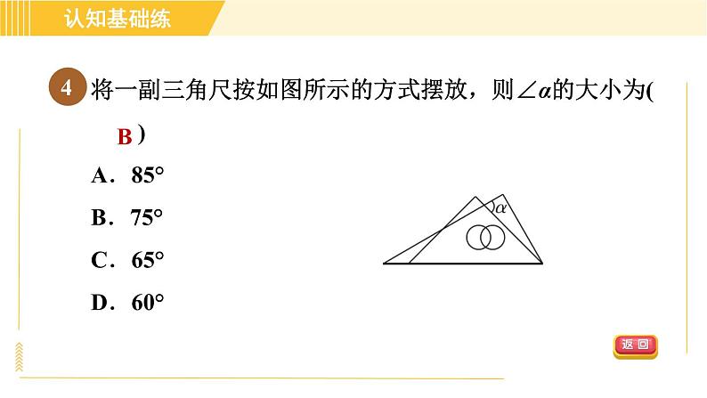 北师版八年级下册数学 第1章 1.2.1目标一 直角三角形角的性质 习题课件第6页