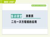 冀教版七年级下册数学 第6章 6.3 集训课堂   测素质  二元一次方程组的应用 习题课件