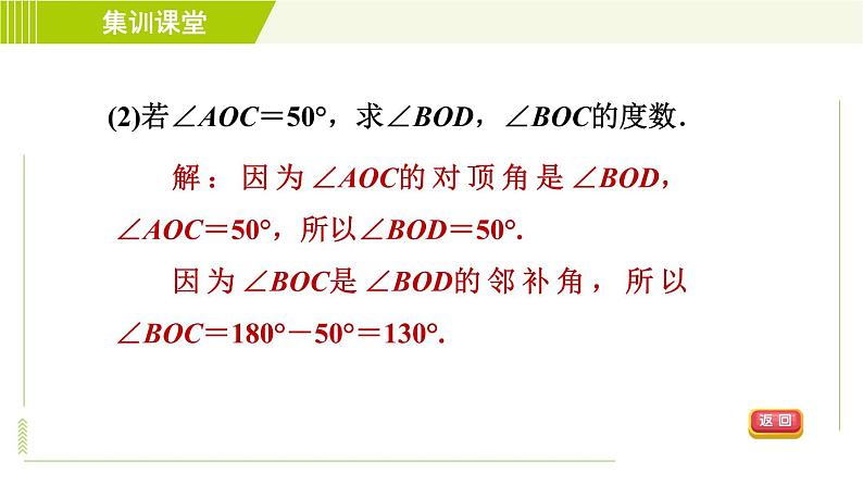 冀教版七年级下册数学 第7章 7.2 集训课堂   练素养  识别相交线中的几种角 习题课件05