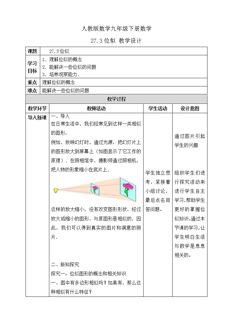 27.3位似 PPT课件（送教案+练习）01