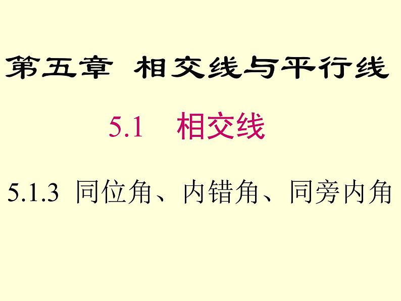 5.1.3同位角、内错角、同旁内角-2021-2022学年人教版七年级数学下册课件（共21张PPT）第1页