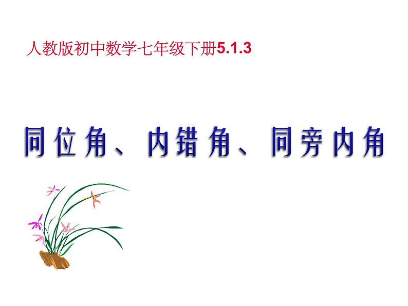 5.1.3同位角、内错角、同旁内角-2021-2022学年人教版七年级数学下册课件（共22张PPT）01