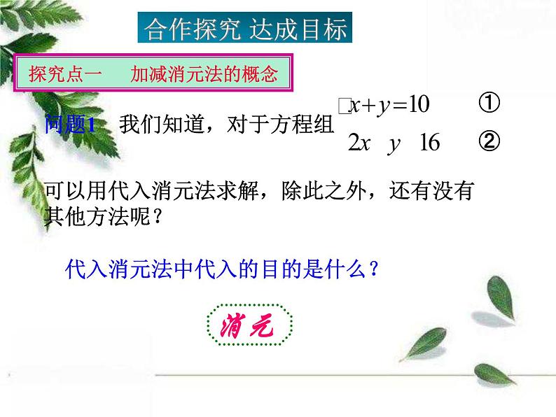 华东师大版数学七年级下册《用加减消元法解二元一次方程组》课件第4页