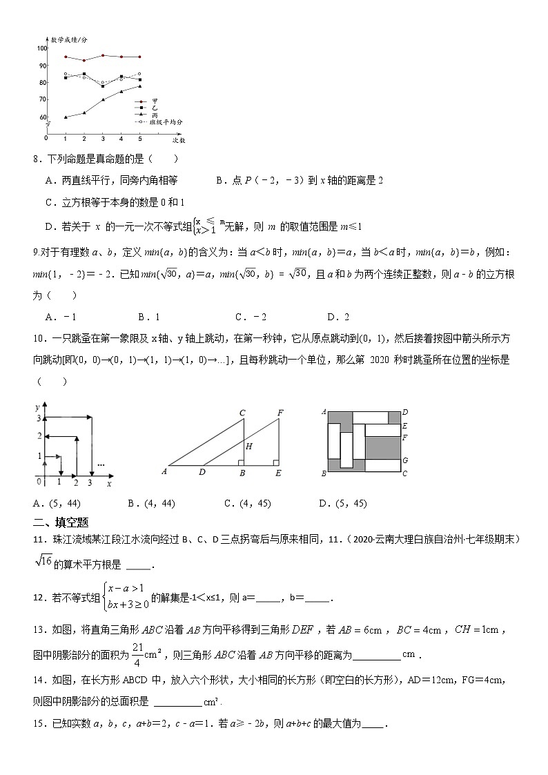2020-2021学年人教版七年级数学下册期末复习试卷（Word版，无答案）02