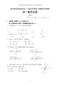 北京市陈分望京实验学校2019-2020学年第二学期七年级数学期中试卷（PDF版，无答案）