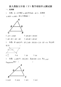 初中数学人教版九年级下册第二十七章 相似综合与测试单元测试课时练习