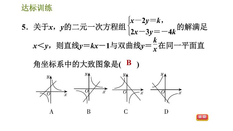 华师版八年级下册数学 期末提分练案 第5课时　反比例函数及一次函数的应用 习题课件第8页