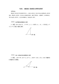 人教版九年级数学下册微卷专训专训1　解直角三角形的几种常见类型教案