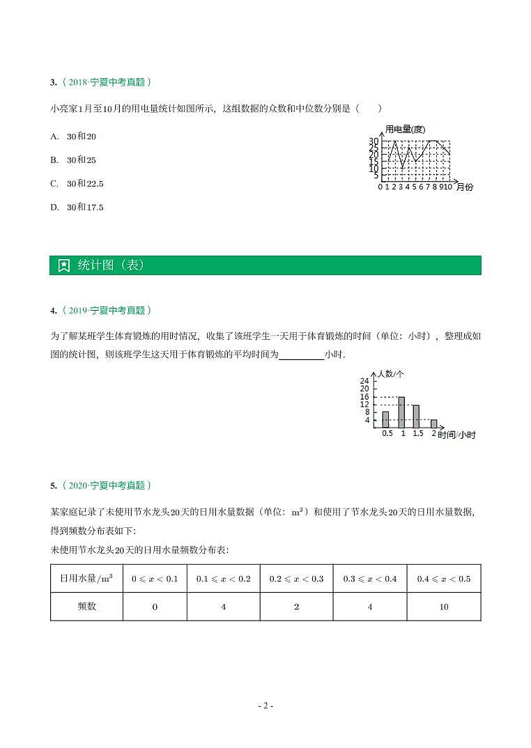 宁夏2018-2021年中考真题分类汇编-有答案解析02