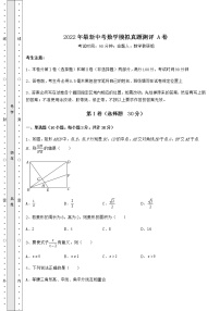 [中考专题]2022年最新中考数学模拟真题测评 A卷（含答案解析）