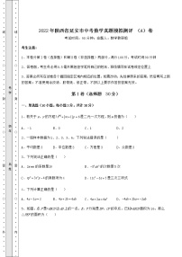 【高频真题解析】2022年陕西省延安市中考数学真题模拟测评 （A）卷（含答案及详解）