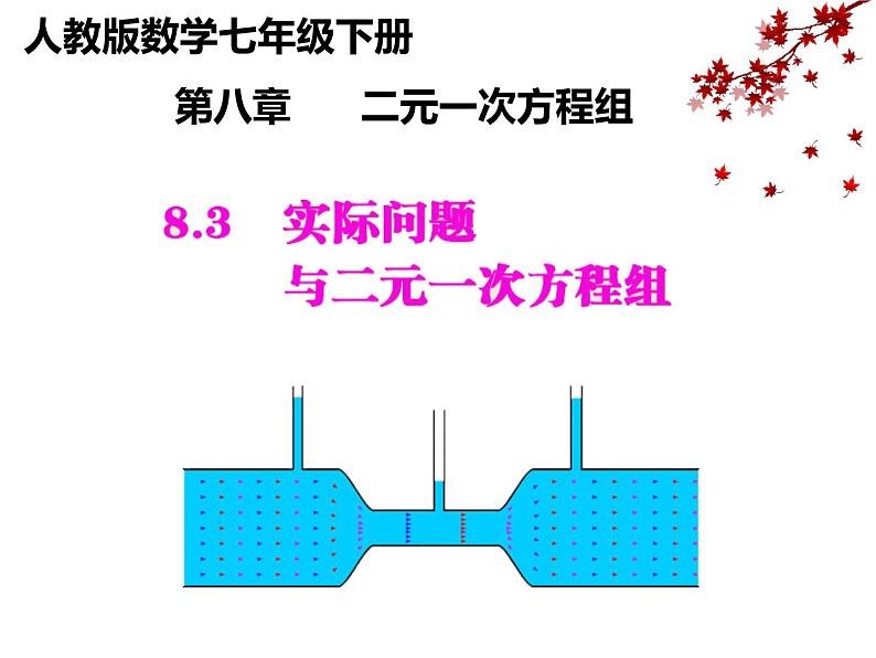 8.3 实际问题与二元一次方程组 课件（共16张）第1页