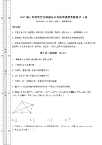 [中考专题]2022年山东省枣庄市薛城区中考数学模拟真题测评 A卷（含详解）