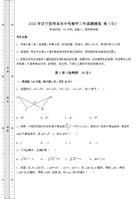 【高频真题解析】2022年辽宁省丹东市中考数学三年真题模拟 卷（Ⅱ）（含答案及解析）