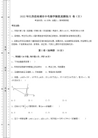 【历年真题】：2022年江苏省南通市中考数学模拟真题练习 卷（Ⅱ）（精选）