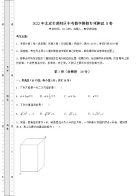 【历年真题】2022年北京市通州区中考数学模拟专项测试 B卷（含答案详解）