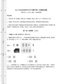 【历年真题】2022年山东省枣庄市中考数学第二次模拟试题（含详解）