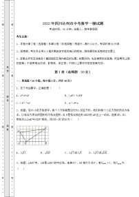 【历年真题】2022年四川达州市中考数学一模试题（含答案及详解）