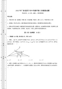 【难点解析】2022年广东省普宁市中考数学第三次模拟试题（含答案详解）