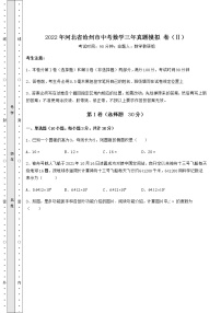 【难点解析】2022年河北省沧州市中考数学三年真题模拟 卷（Ⅱ）（含详解）