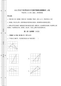 【难点解析】2022年辽宁省丹东市中考数学模拟真题测评 A卷（精选）