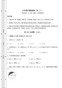 【难点解析】中考数学模拟测评 卷（Ⅰ）（含答案详解）