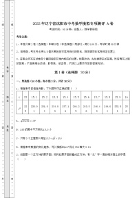 【真题汇编】2022年辽宁省沈阳市中考数学模拟专项测评 A卷（含答案及详解）