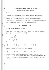 【真题汇编】2022年陕西省榆林市中考数学一模试题（含答案及解析）