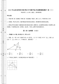 【真题汇编】2022年山东省菏泽市牡丹区中考数学备考真题模拟测评 卷（Ⅰ）（含答案详解）