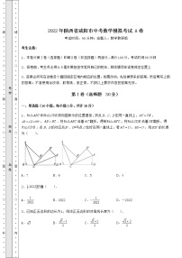 【真题汇编】2022年陕西省咸阳市中考数学模拟考试 A卷（含答案及详解）