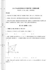 【真题汇编】2022年山东省青岛市中考数学第二次模拟试题（含答案及详解）