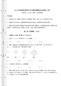 【真题汇总卷】2022年河南省郑州市中考数学模拟定向训练 B卷（含详解）