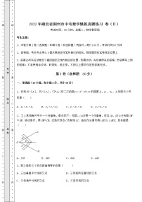 【真题汇总卷】2022年湖北省荆州市中考数学模拟真题练习 卷（Ⅱ）（含答案详解）