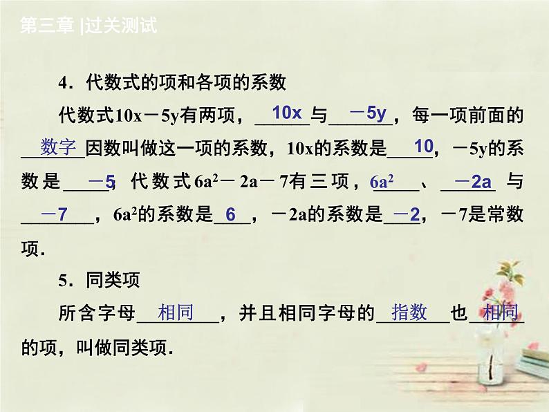 北师大初中数学七上《3.0第三章 整式及其加减》PPT课件 (3)第4页