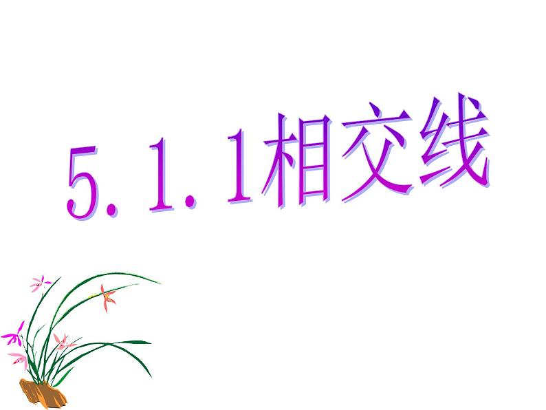 5.1.1 相交线课件PPT第1页