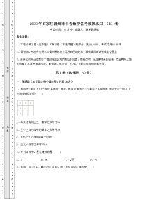 【历年真题】2022年石家庄晋州市中考数学备考模拟练习 （B）卷（含答案及解析）