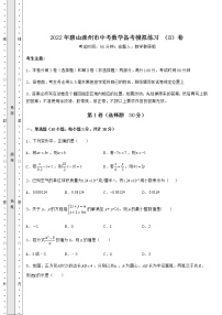 【历年真题】2022年唐山滦州市中考数学备考模拟练习 （B）卷（精选）