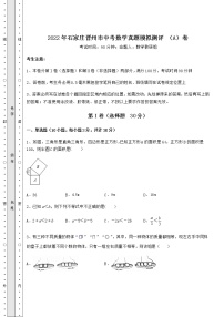 【历年真题】2022年石家庄晋州市中考数学真题模拟测评 （A）卷（含详解）