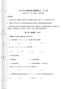 【历年真题】2022年中考数学备考模拟练习 （B）卷（含答案及详解）