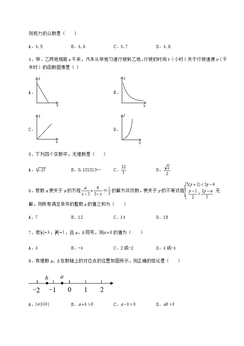 【真题汇总卷】2022年上海市普陀区中考数学模拟测评 卷（Ⅰ）（含答案详解）第2页