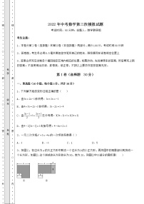 【真题汇总卷】2022年中考数学第三次模拟试题（含答案及详解）