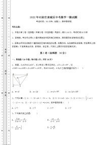 【真题汇总卷】2022年石家庄栾城区中考数学一模试题（含答案及详解）