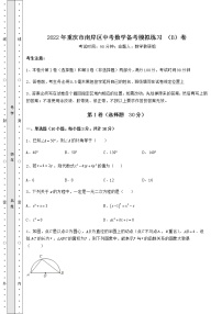 【真题汇总卷】2022年重庆市南岸区中考数学备考模拟练习 （B）卷（精选）