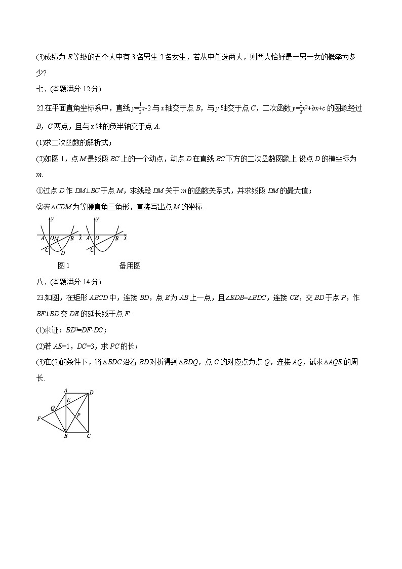 2022届初中数学二轮复习 58分大题练(一)第2页
