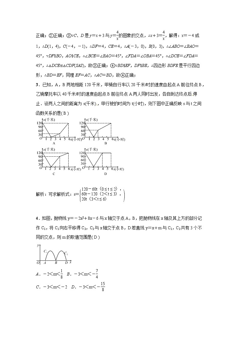 2021年初中数学二轮复习 选择填空小压轴题 练习第2页
