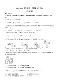 河南省周口市鹿邑县2021-2022学年七年级上学期期末考试数学试题（word版 含答案）